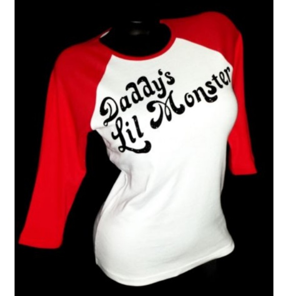Fashion Junky Tops - Harley Quinn Daddy's Lil Monster Ladies Tee.